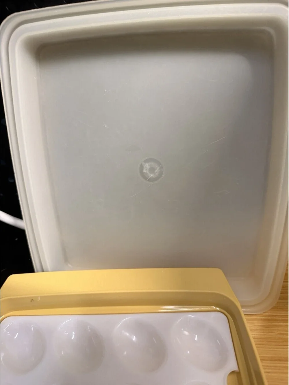 VTG 8 Pc Tupperware Bundle Deviled Eggs And Large Cake Carrier Harvest Gold